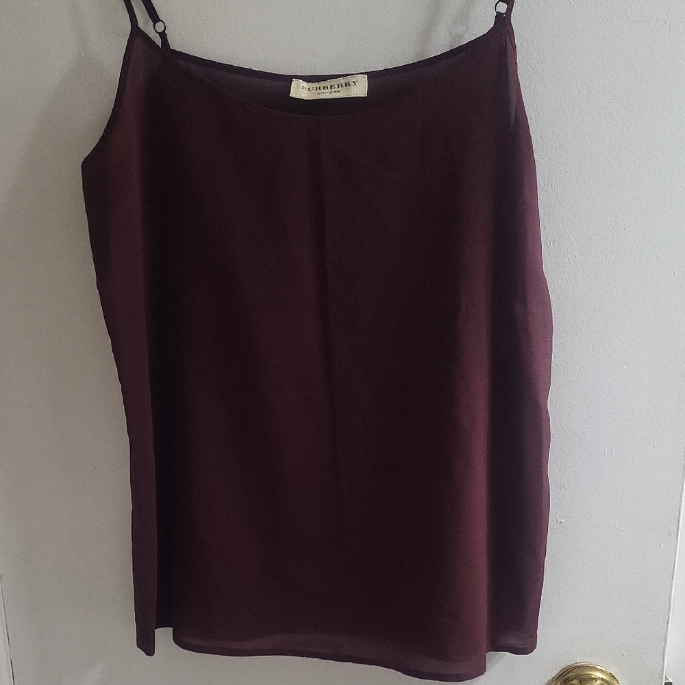 Burberry Burgundy Silk Camisole